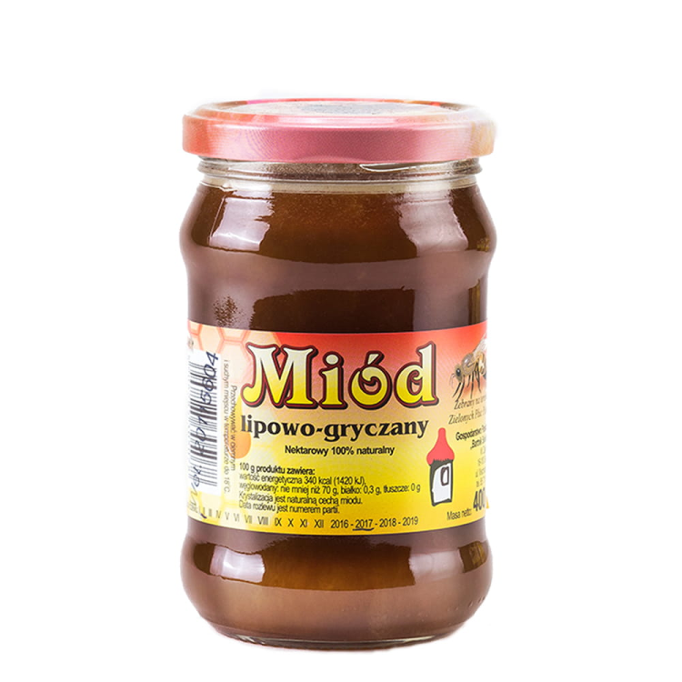 Polski miód lipowo-gryczany 400g
